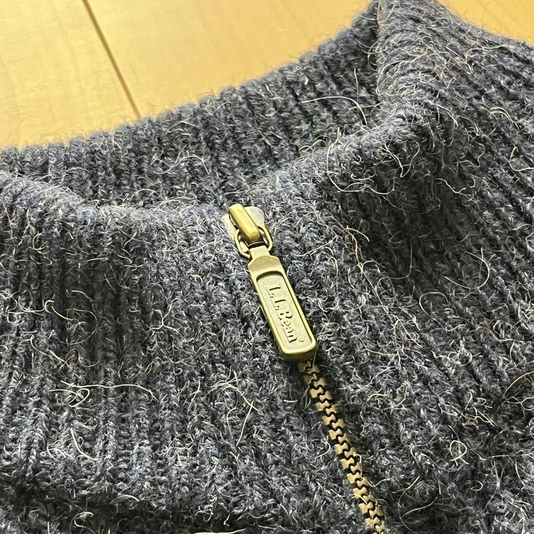 usa製 80s llbeen ドライバーズニット アルパカ混 短丈