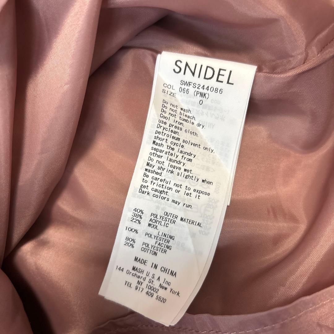 SNIDEL ロービングチェックミニスカート サイズ0 ピンク スナイデル