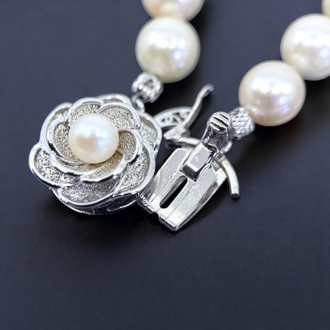 【高島屋購入品】アコヤ　パール　本真珠　ネックレス　シルバー　大珠　8.5mm