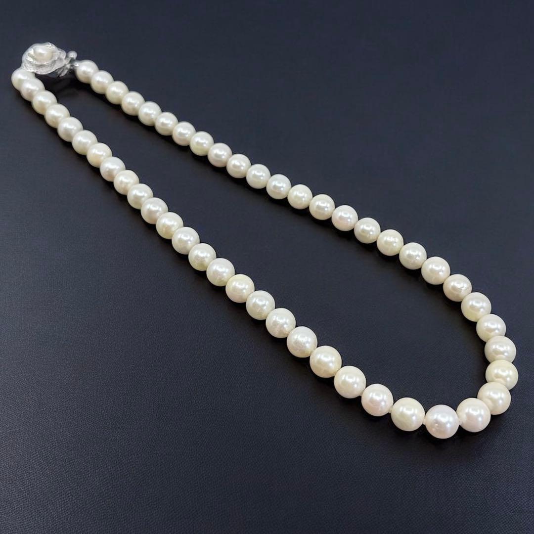 【高島屋購入品】アコヤ　パール　本真珠　ネックレス　シルバー　大珠　8.5mm