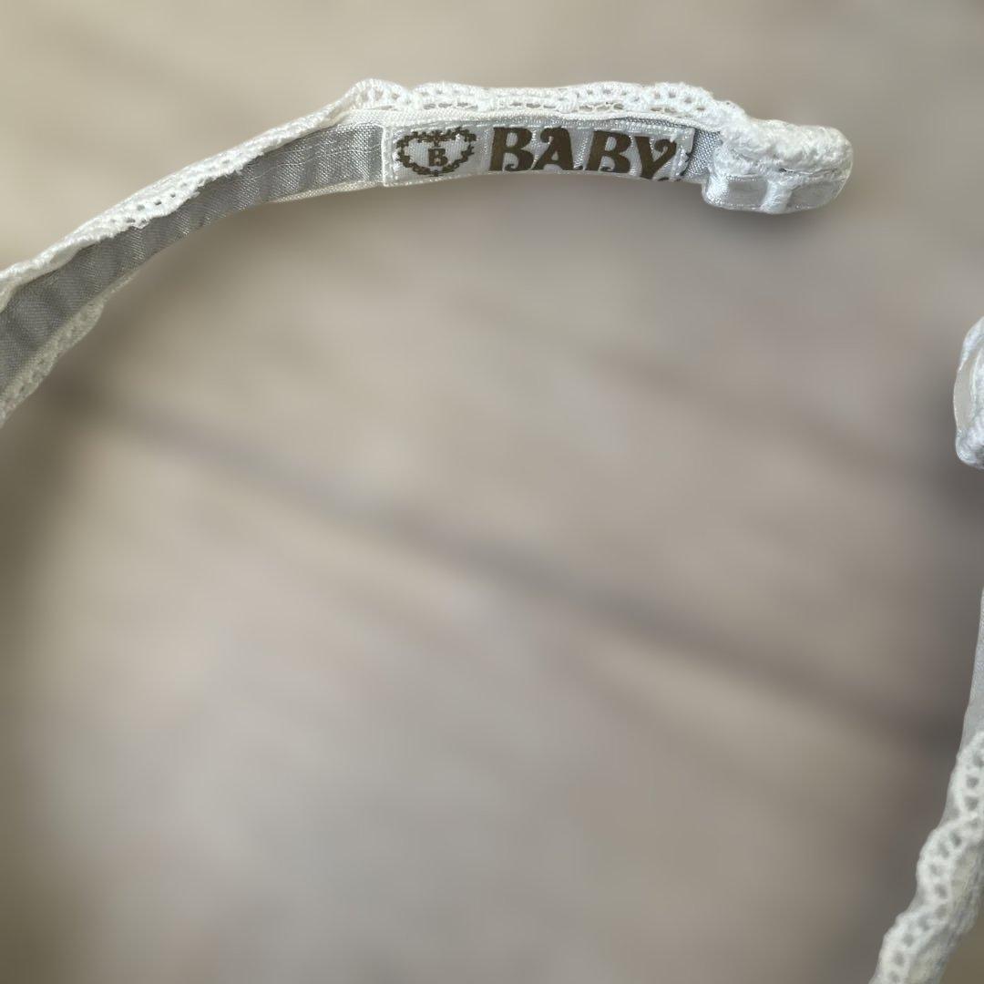 BABY 未使用 レースフリルジャンパースカート カチューシャ