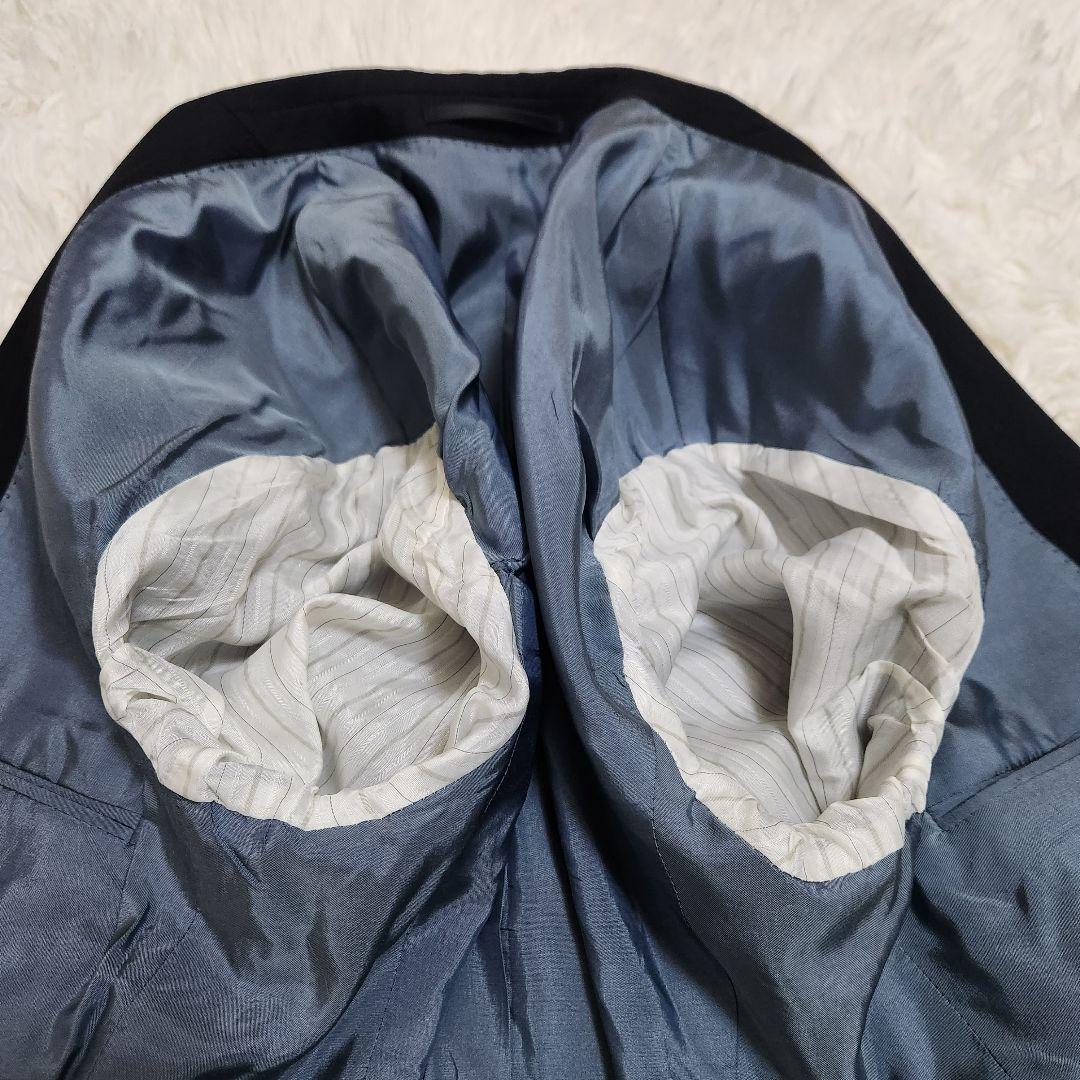 【美品】HUGO BOSS シャドウストライプ セットアップ スーツ 46