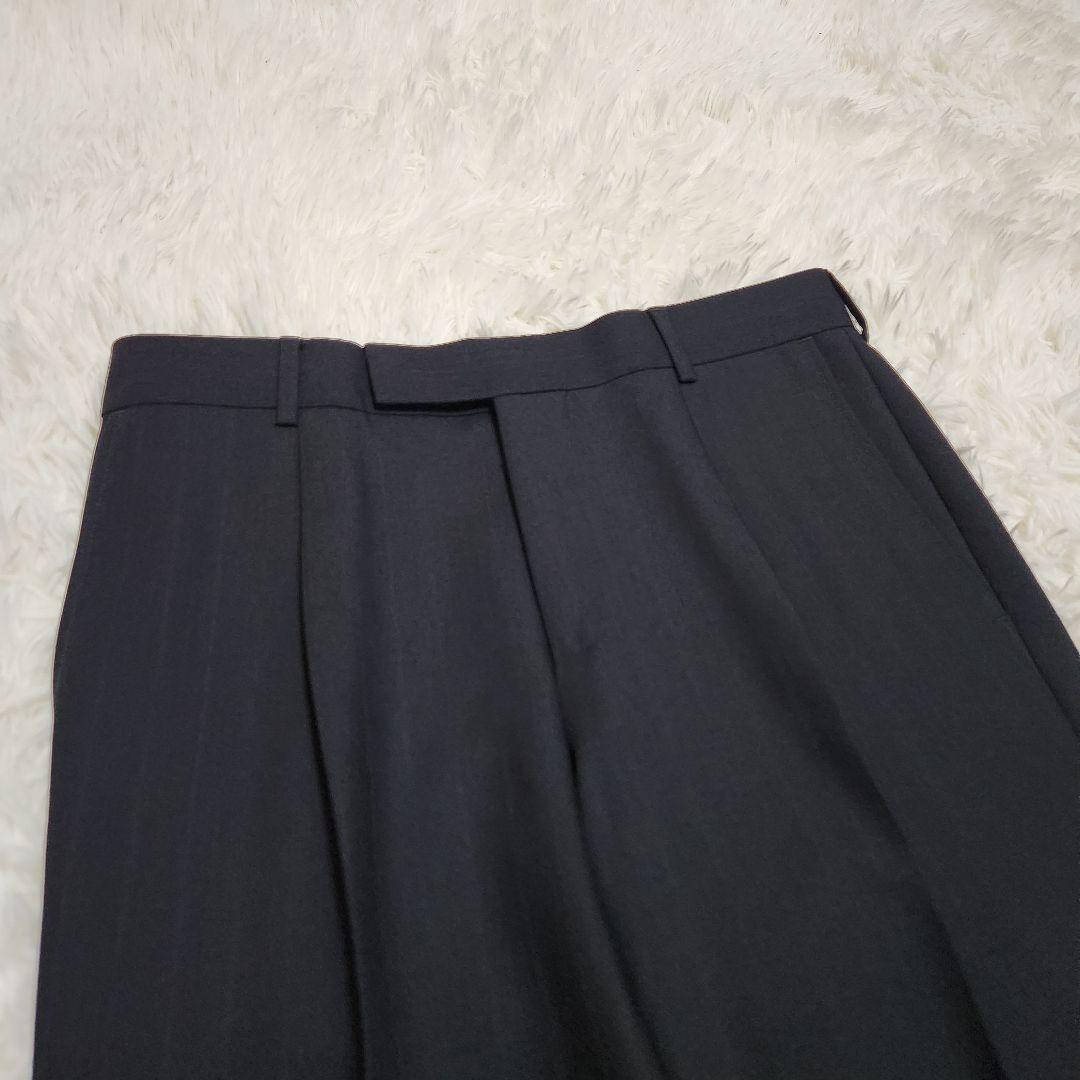 【美品】HUGO BOSS シャドウストライプ セットアップ スーツ 46