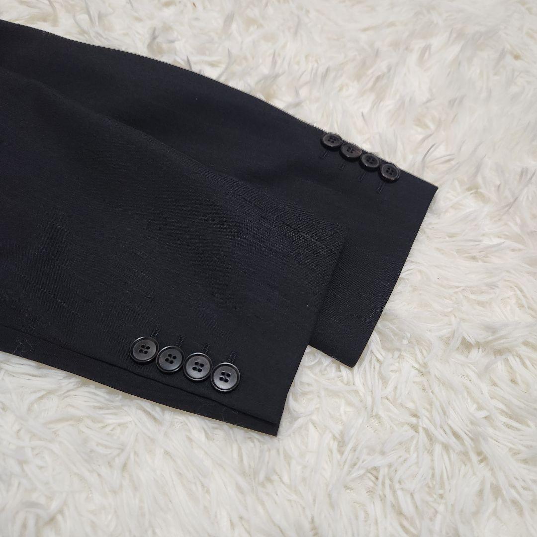 【美品】HUGO BOSS シャドウストライプ セットアップ スーツ 46