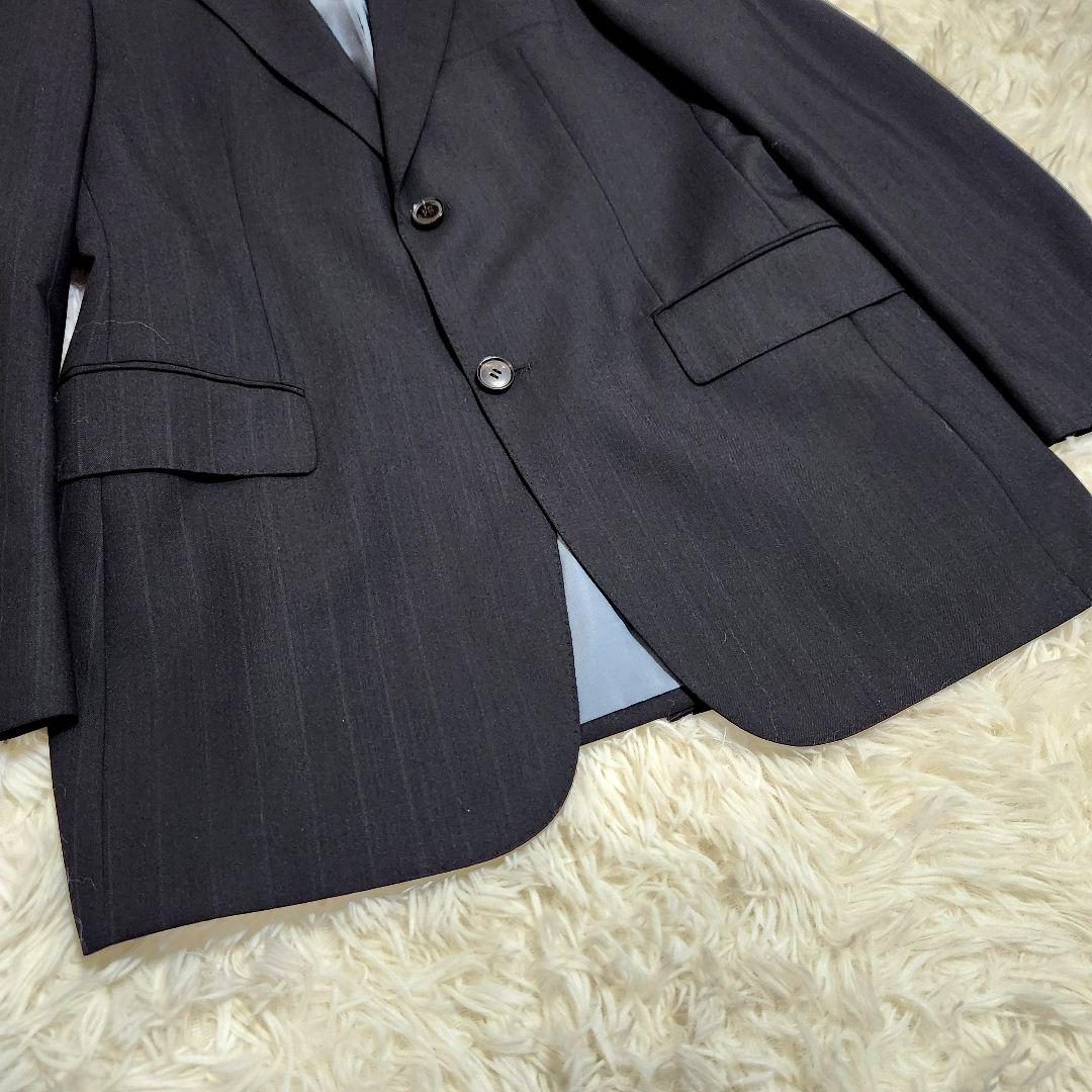 【美品】HUGO BOSS シャドウストライプ セットアップ スーツ 46