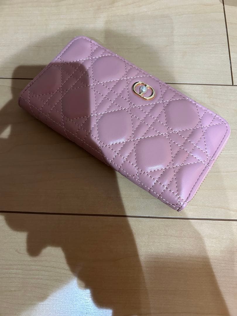 値下げタイムセール24時まで❣️キルティングDIOR♡ピンク長財布