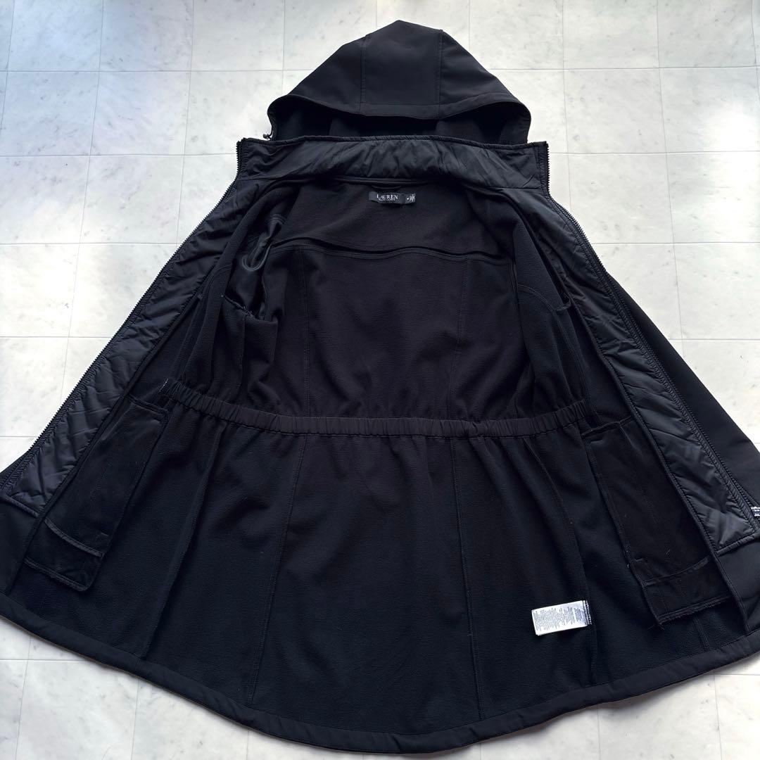 ローレンラルフローレン 洗える フーデットコート ブルゾン 黒 ブラック M