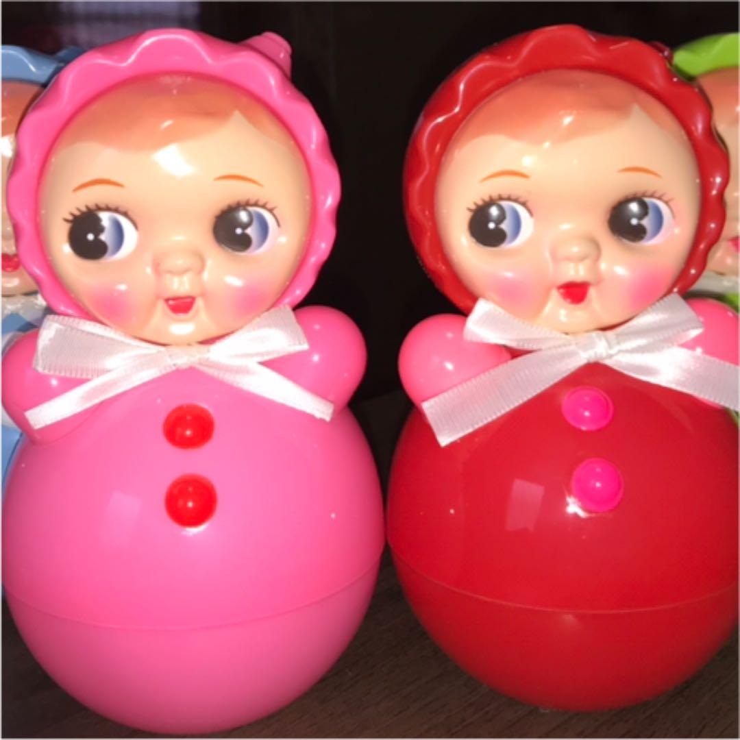 かわいい 起き上がりこぼし 昭和レトロ 2体セット おきあがりこぼし 日本製