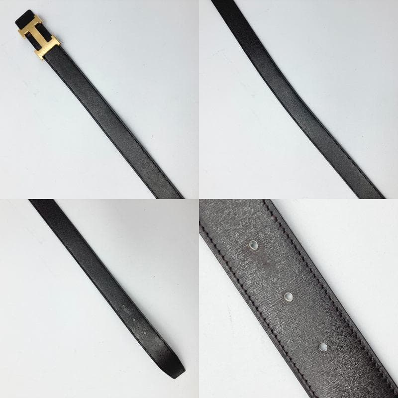 美品　エルメス　ベルト　コンスタンス　Hバックル　ブラウン　ゴールド