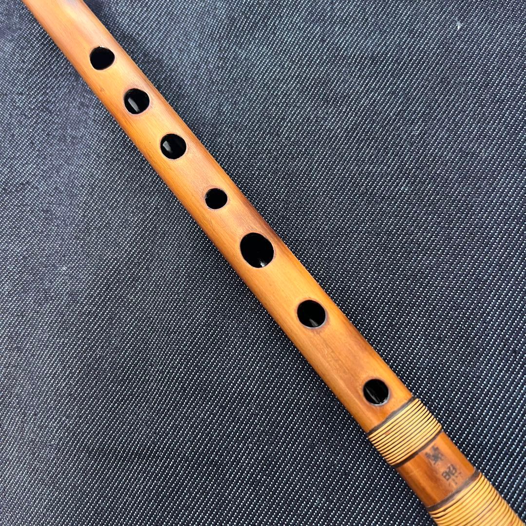 篠笛 笛処 蘭照（蘭情）8本調子 唄用 天地籐巻