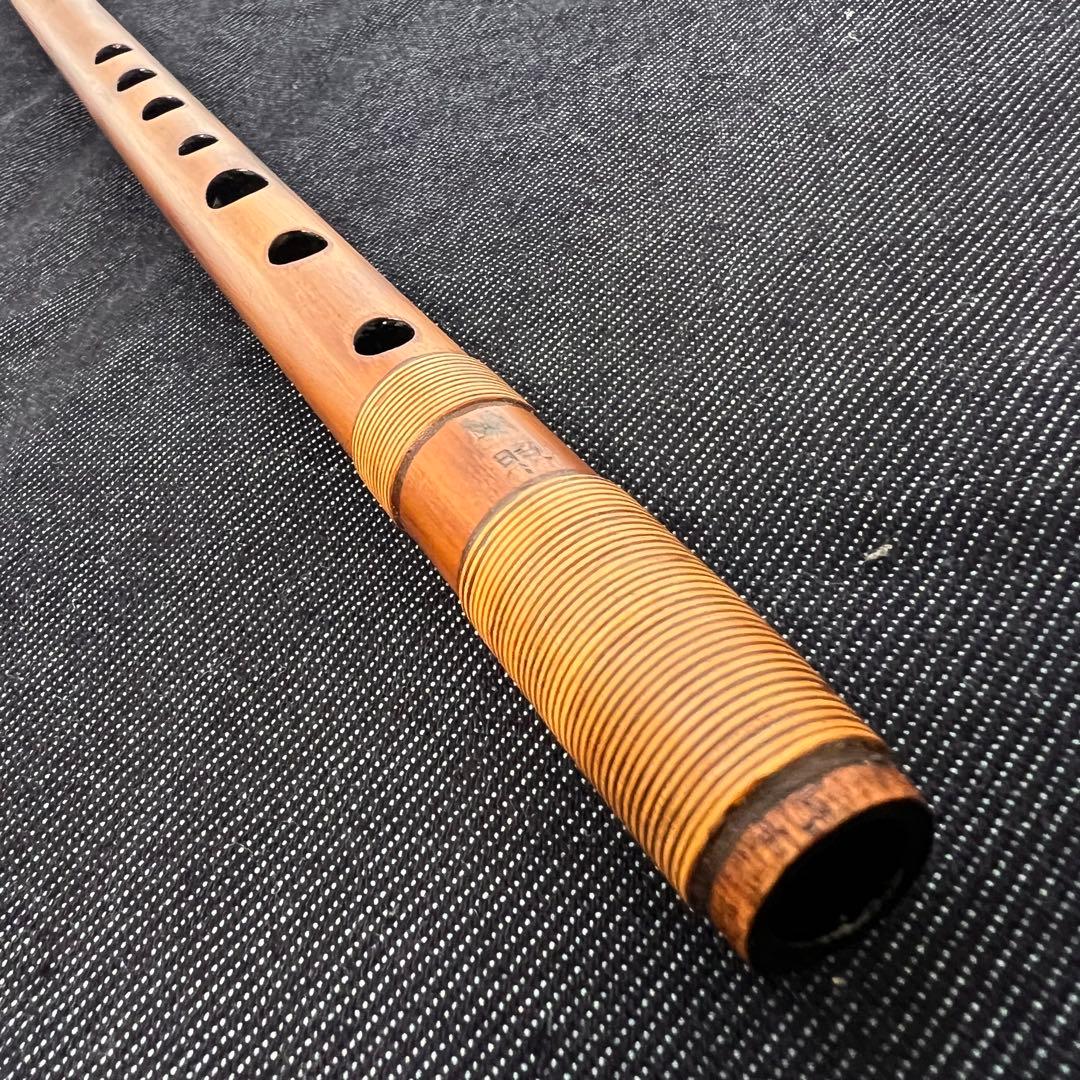 篠笛 笛処 蘭照（蘭情）8本調子 唄用 天地籐巻