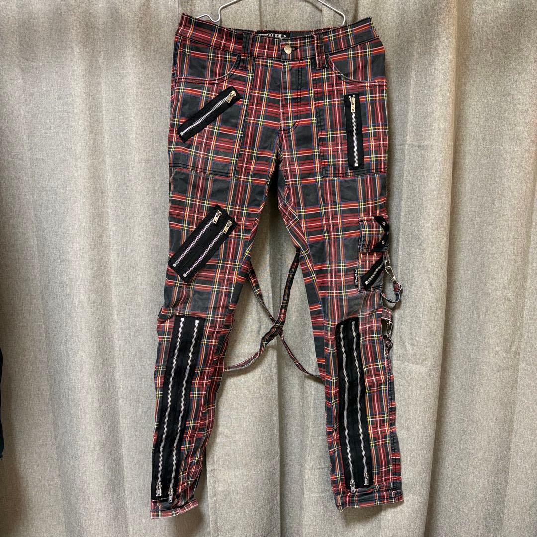 TRIPP NYC ボンテージパンツ 赤黒 28