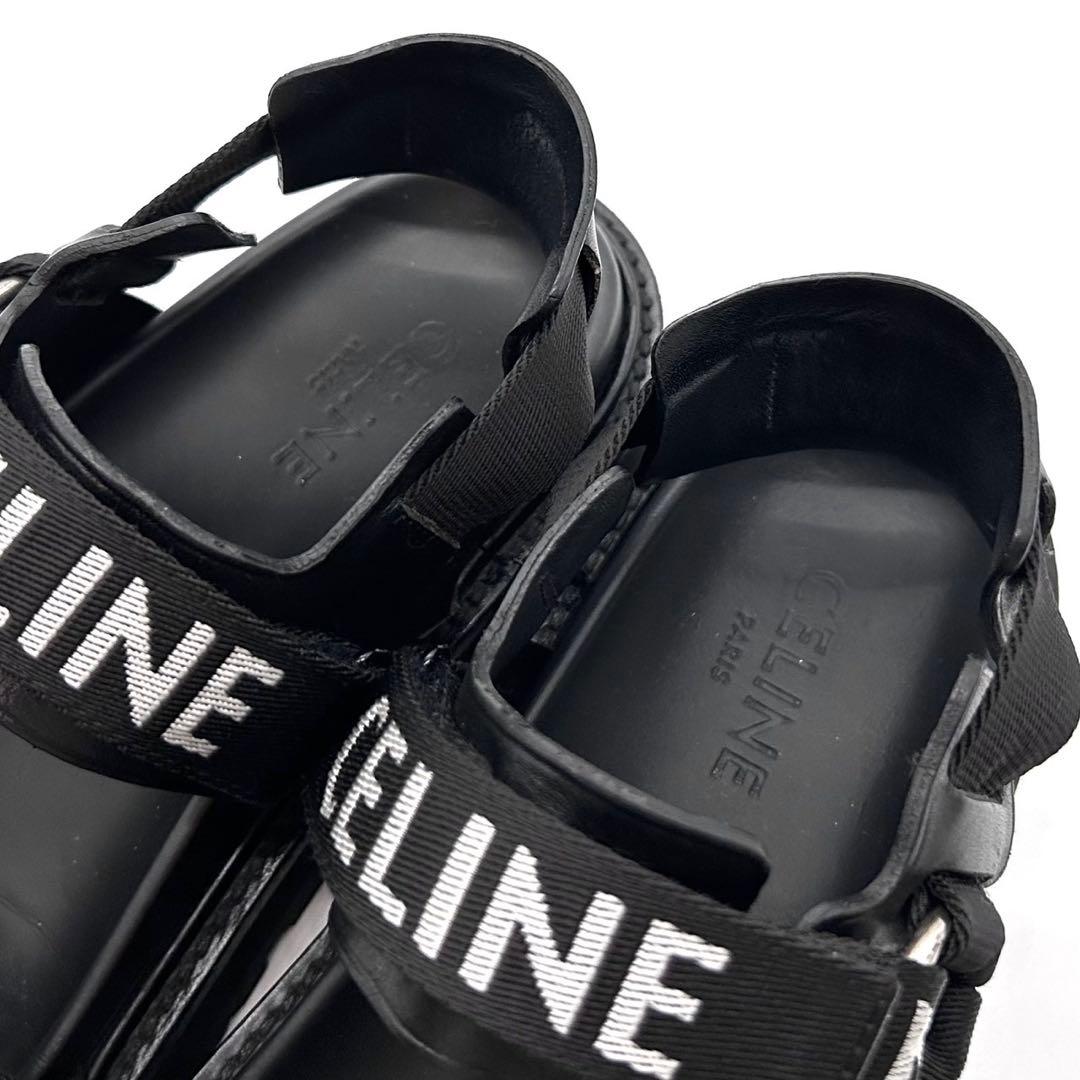 保存袋　セリーヌ　サンダル　バルキー　アウトドア　厚底　黒　24cm 37