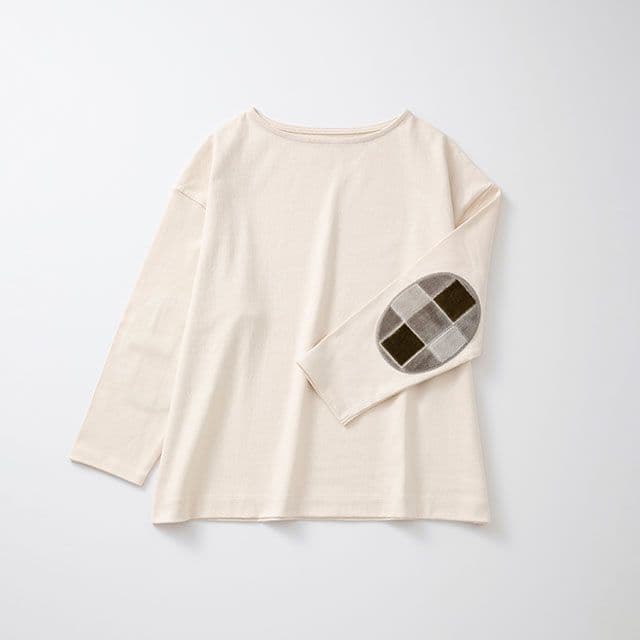 中川政七商店 布ぬの バスクシャツ 長袖 碁盤 緑