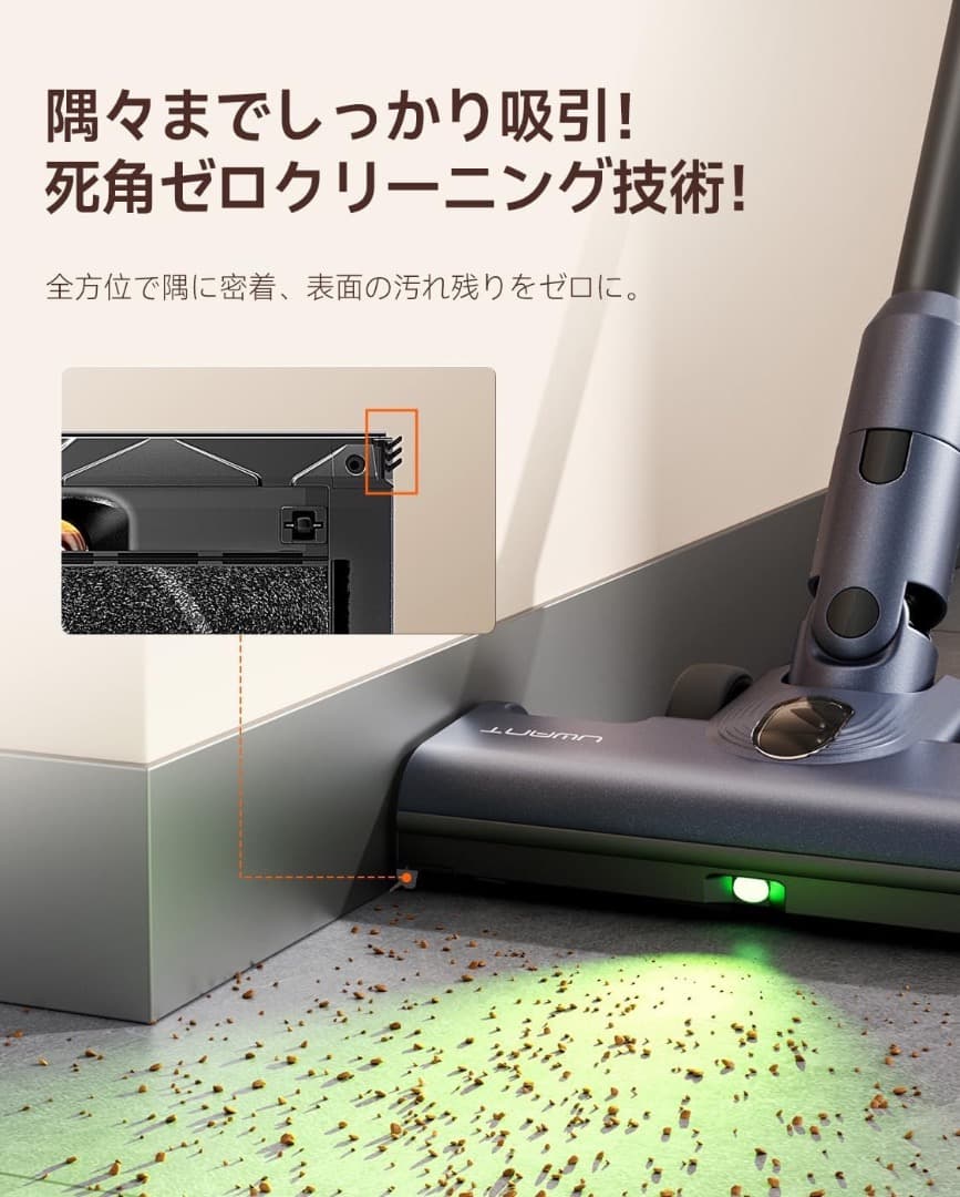uwant V600掃除機 コードレス 65000Pa 自動ゴミ収集ドック