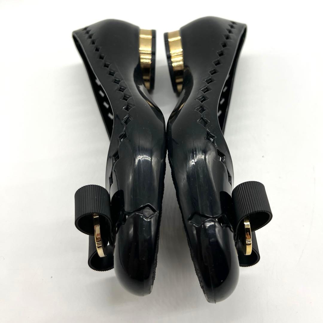 良品　フェラガモ　パンプス　JELLY ラバー　ヴァラリボン