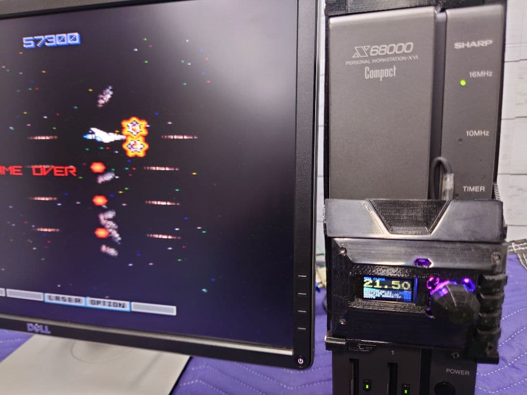 X68000Compact　スピコン＋AudioMixMod＋MIDIボード付