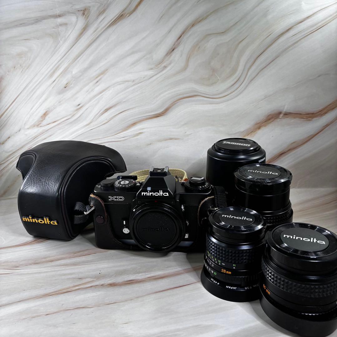 ミノルタ　XD 一眼レフ　付属品多数 ジャンク ケース　レンズ