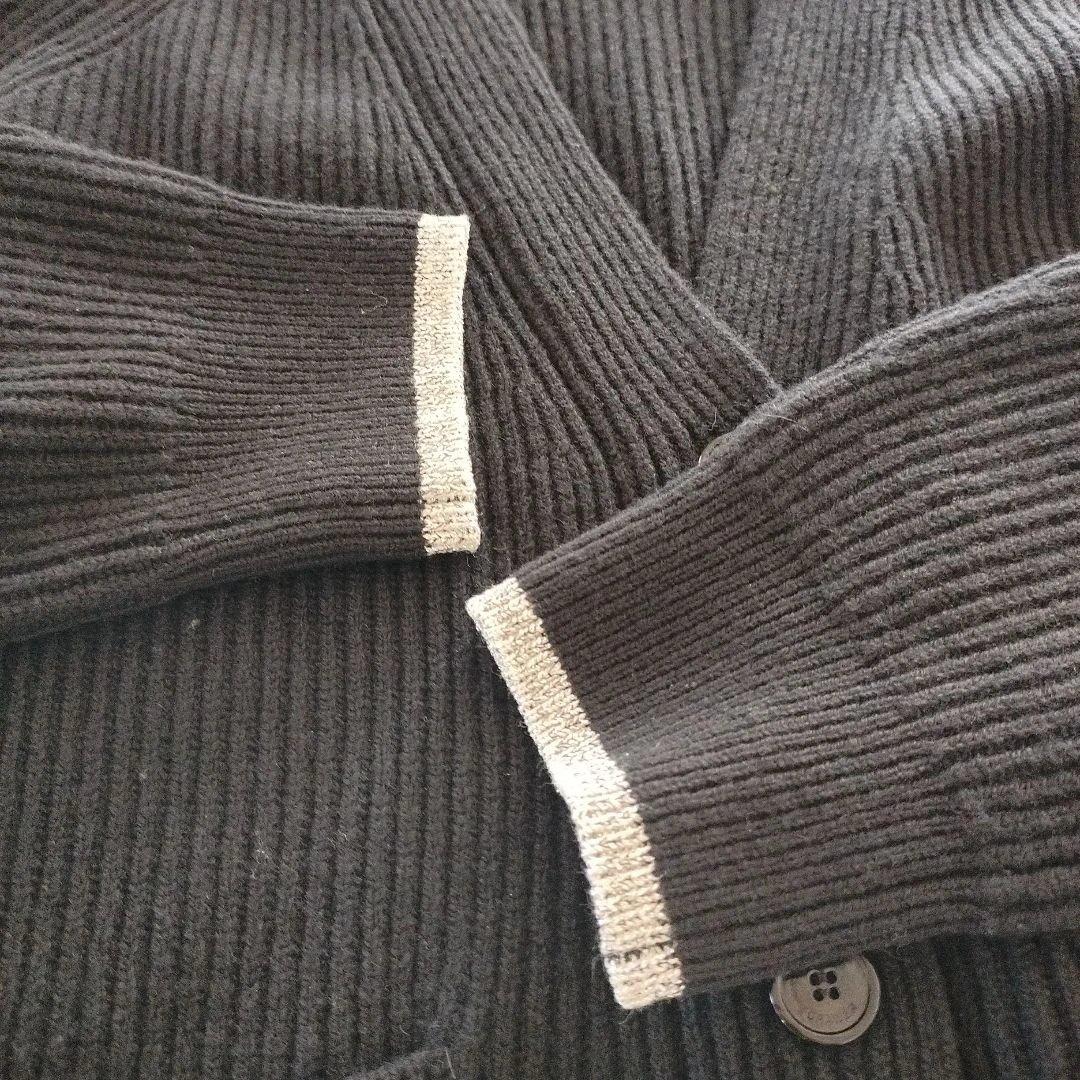 ドゥロワー　drawer ウールカシミヤ　リブニット　カーディガン