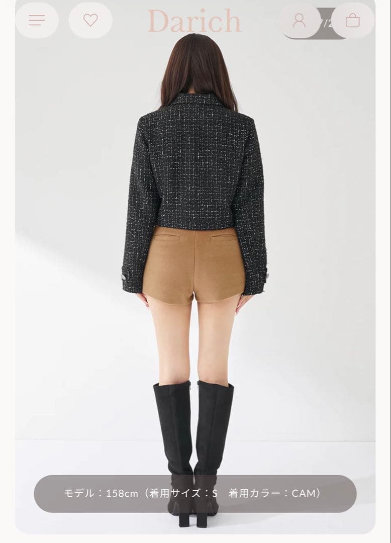Darich メルトンミドルショートパンツ キャメル Sサイズ