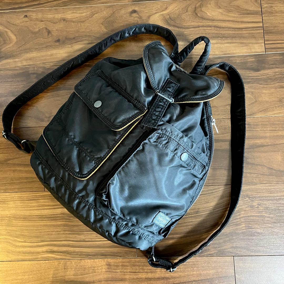 ポーター　タンカー リュック バックパック 吉田カバン 黒　オレンジ