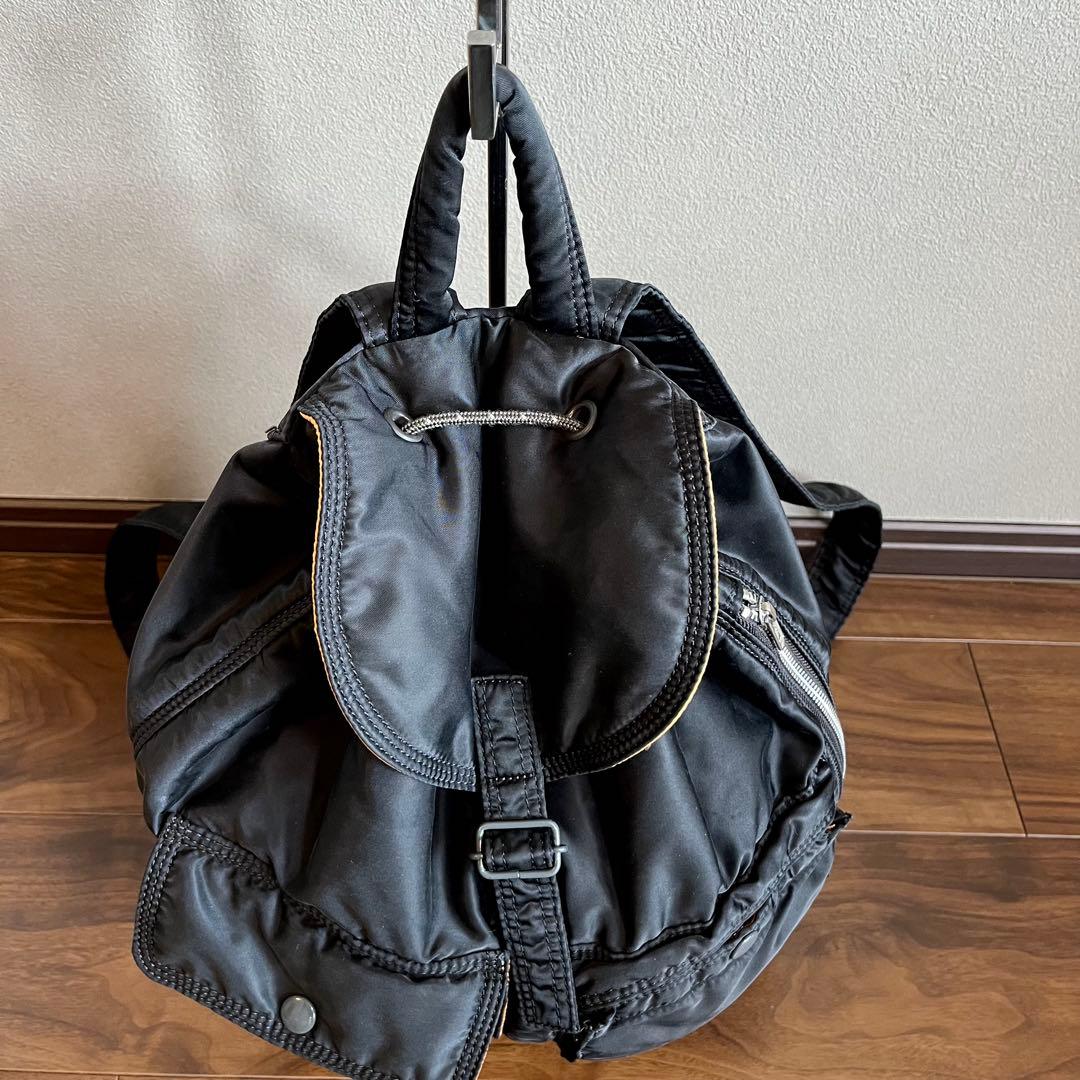 ポーター　タンカー リュック バックパック 吉田カバン 黒　オレンジ