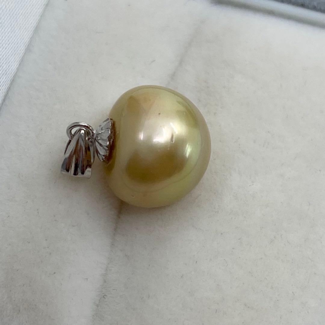 【新品】南洋真珠 格安 ナチュラルゴールド K14WG ペンダントトップ　入学式