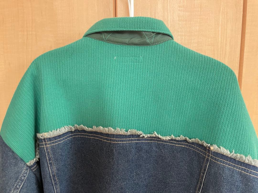 ニコアンド リメイク風モンスターGジャン グリーン インディゴ