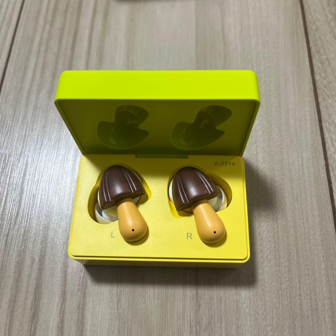 【値下げ】【即購入可】きのこの山 ワイヤレスイヤホン