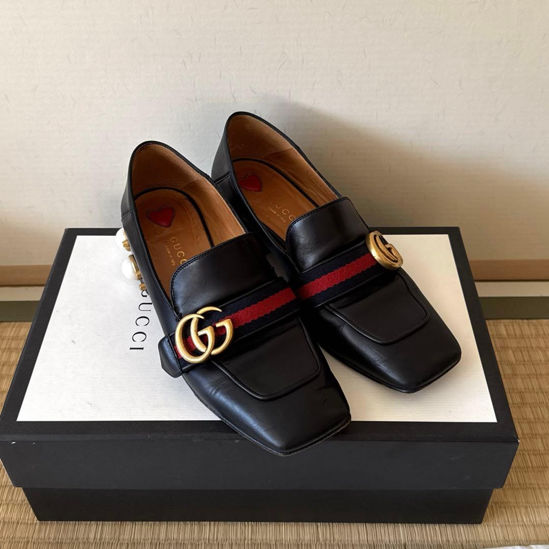 グッチ GGマーモント パール ローファー 36