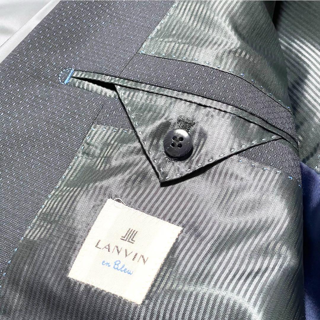 【LANVIN en Bleu】美品ランバン マイクロドット ネイビースーツ50