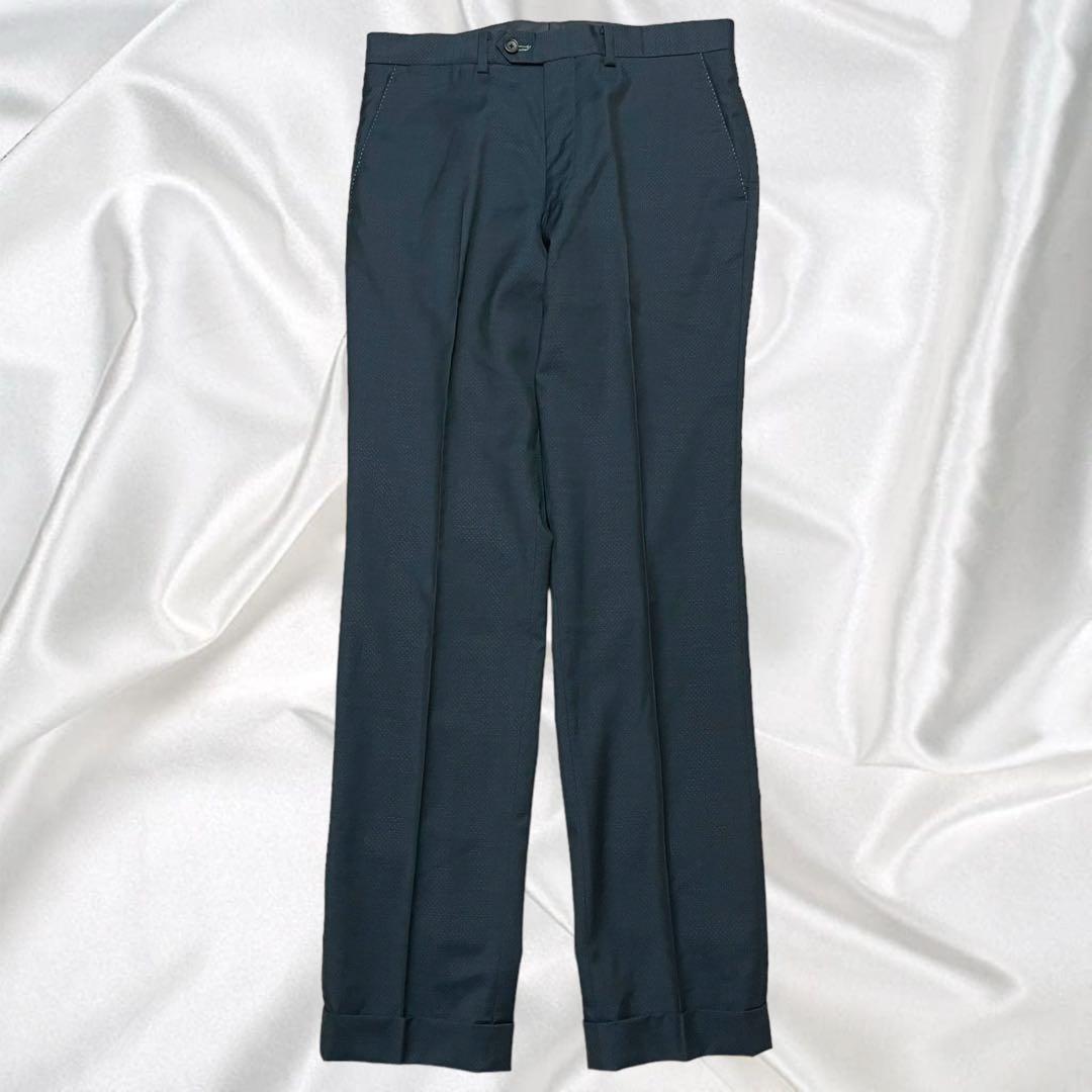 【LANVIN en Bleu】美品ランバン マイクロドット ネイビースーツ50