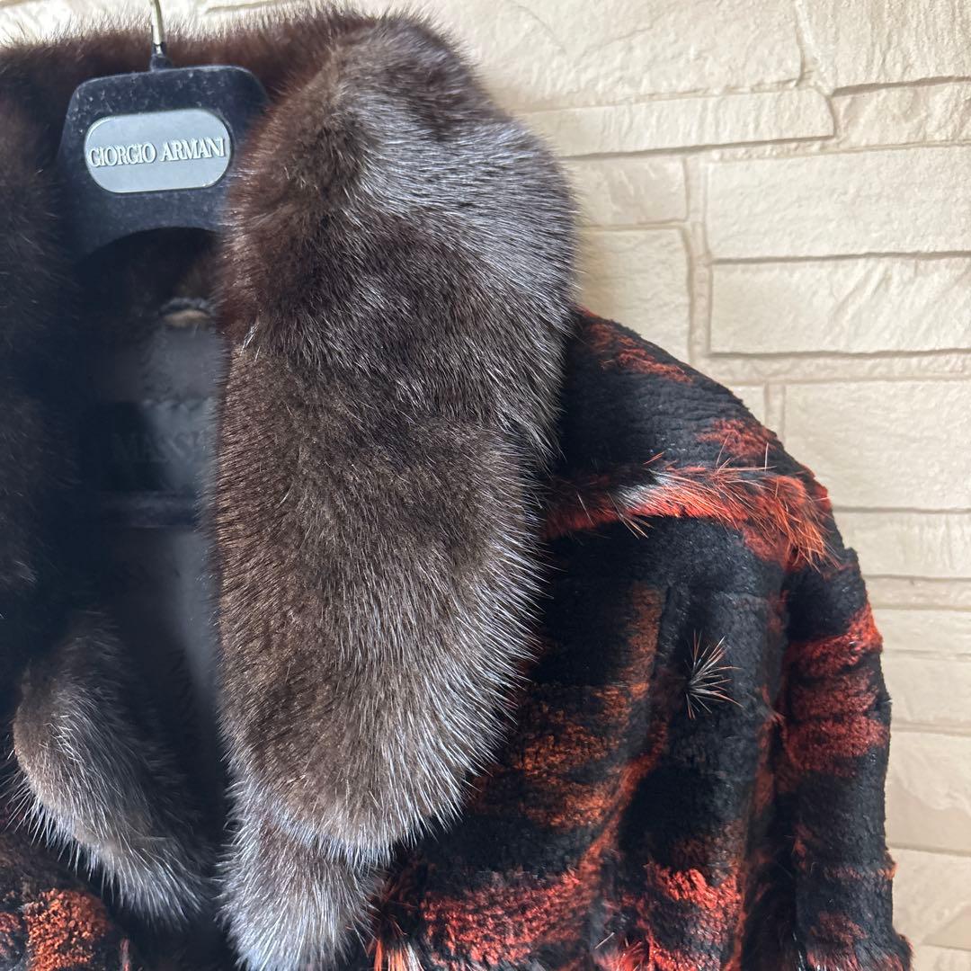 【新品 未使用品】MASSINI ☆ ミンク×ビーバー　ファージャケット 42