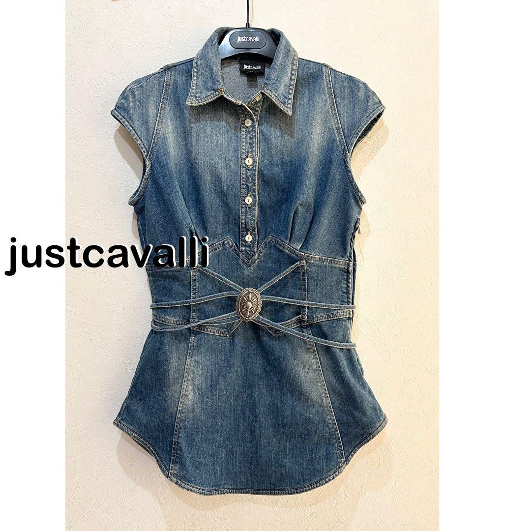 justcavalli ジャストカヴァリデニムプルオーバー
