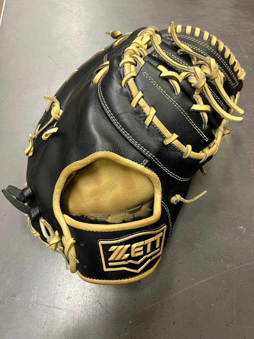 【Blue3】ZETT ソフトボール用キャッチャーミット 黒/キャメル