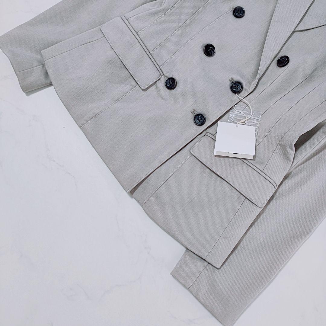 新品✨laubeblanc　テーラードジャケット　ダブルブレスト　ダブル　グレー