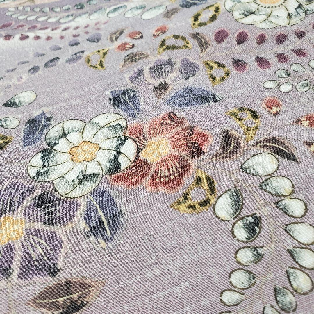 未使用♥️手描き紬訪問着「辻ヶ花」 パールトーン　トールサイズ◾お値打ち価格