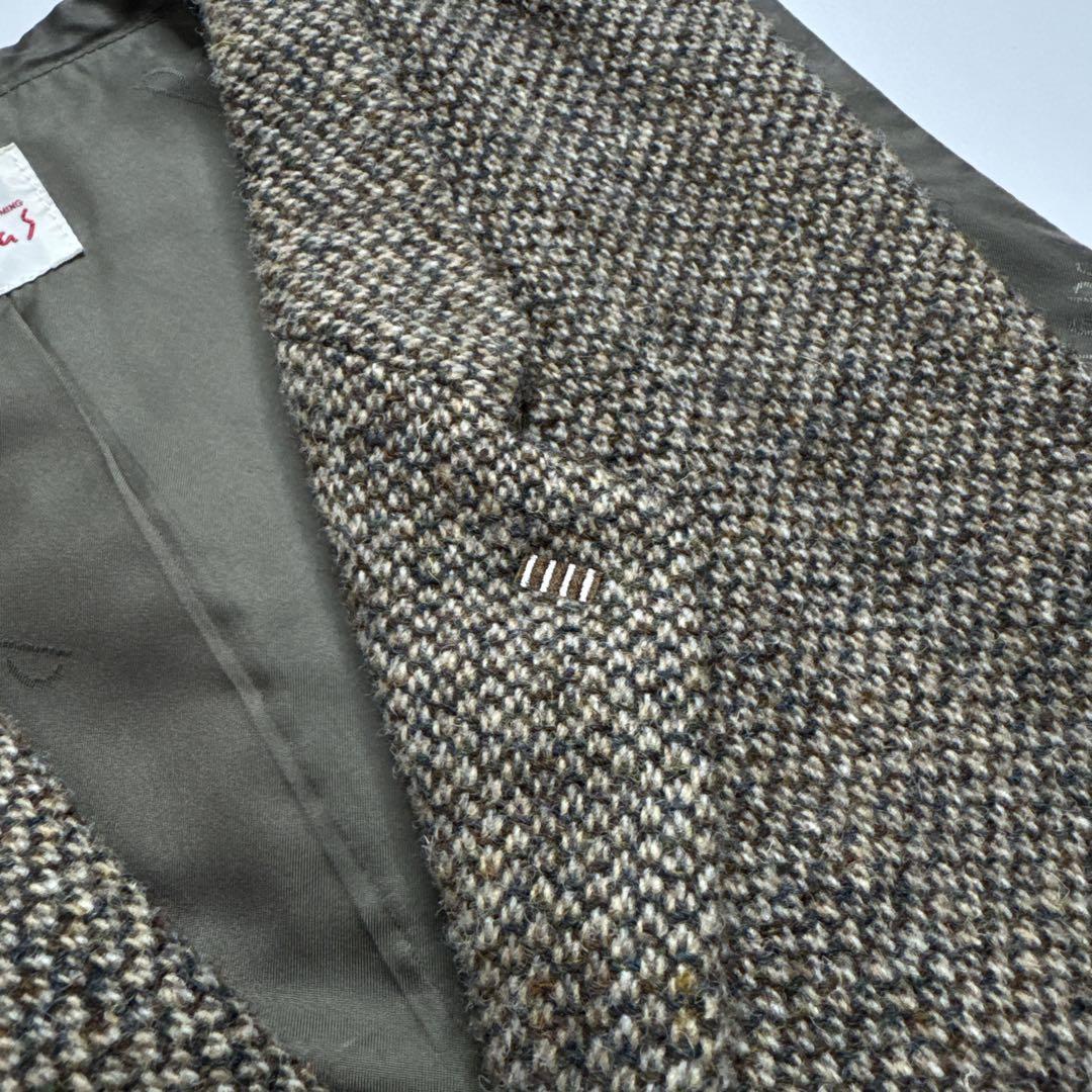 【美品】Papas パパス　ハリスツイード　ベスト　M