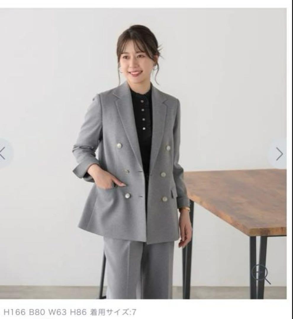 AOKI ツイードストレッチ　ダブルジャケット　上戸彩さん着用