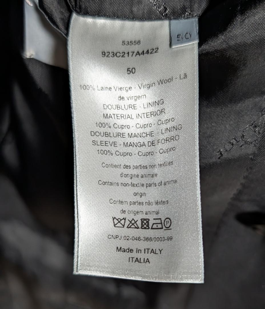 DIOR ストラップダブルブレストテーラードジャケット 50