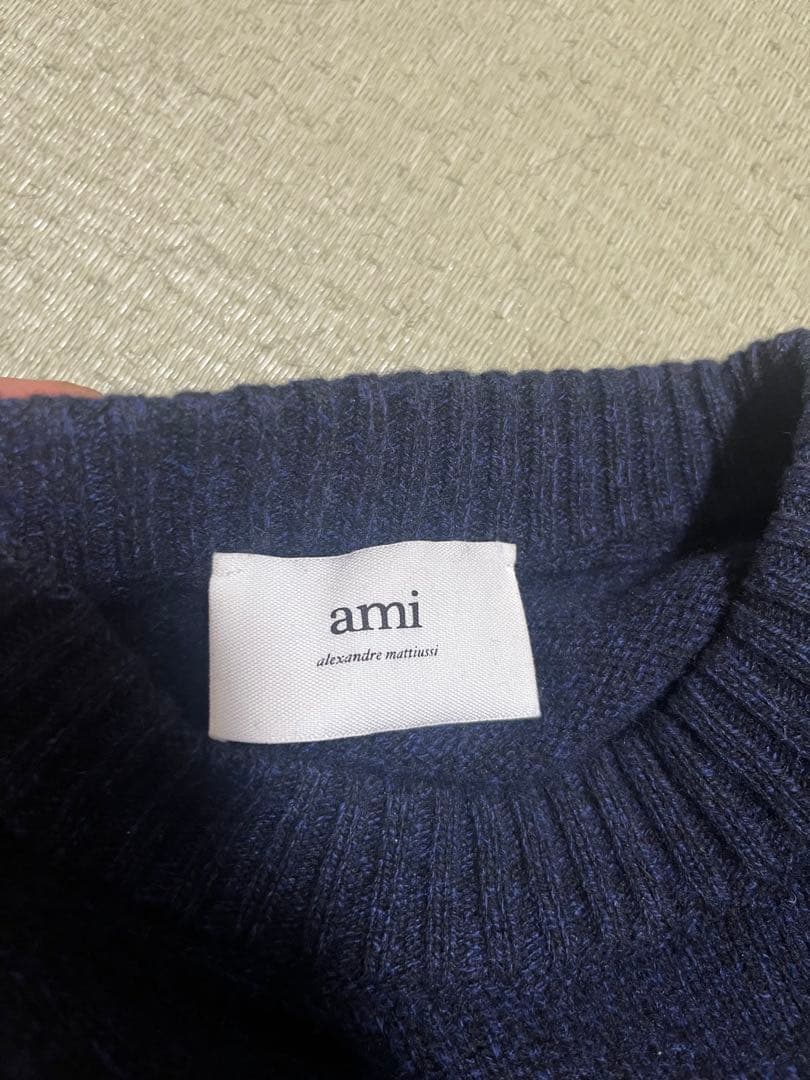 【美品】Ami Paris ネイビーニット カシミヤ　ユニセックス
