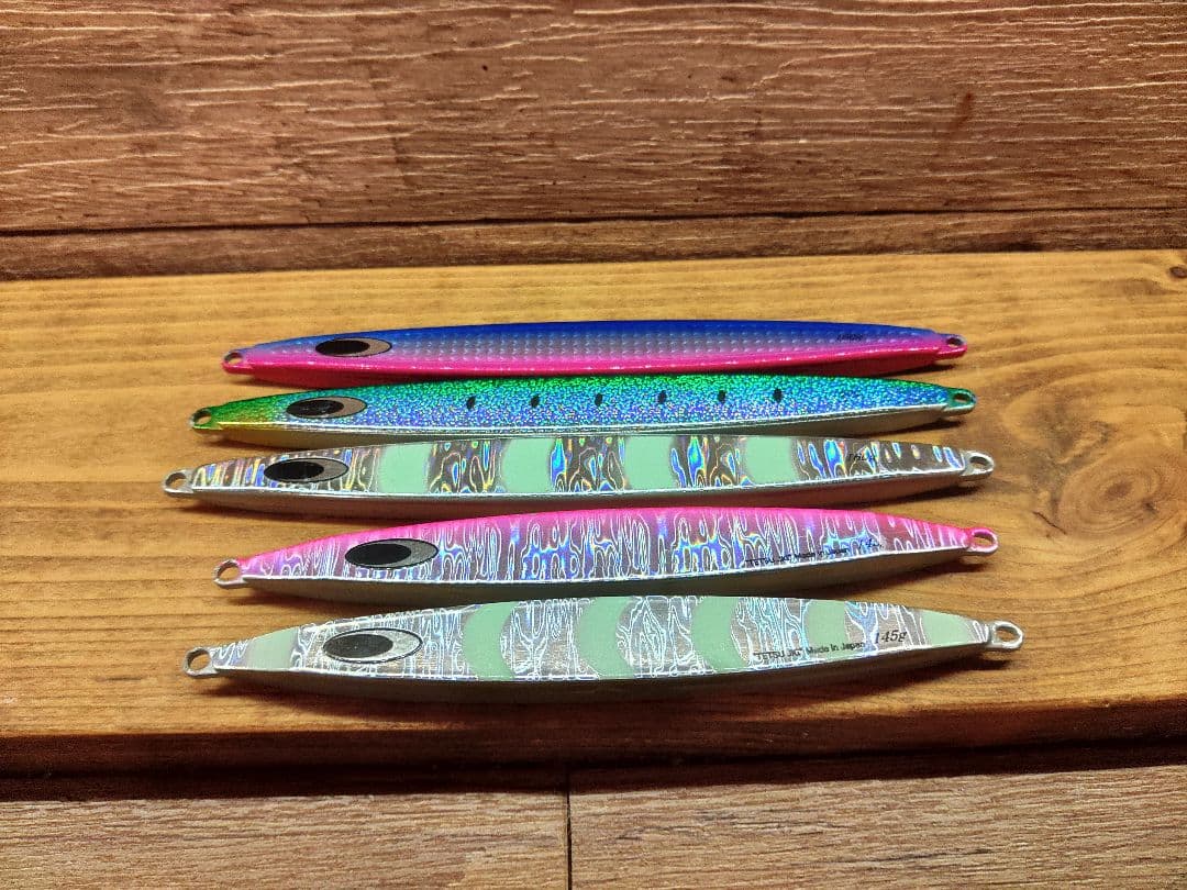 ネイチャーボーイズ　ウィグルライダー160g3本、145g2本　 鉄ジグ 中古