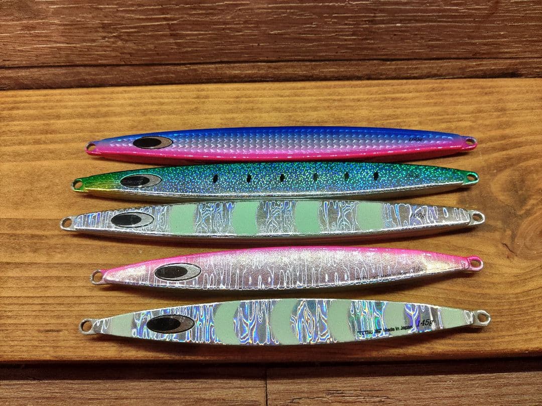 ネイチャーボーイズ　ウィグルライダー160g3本、145g2本　 鉄ジグ 中古