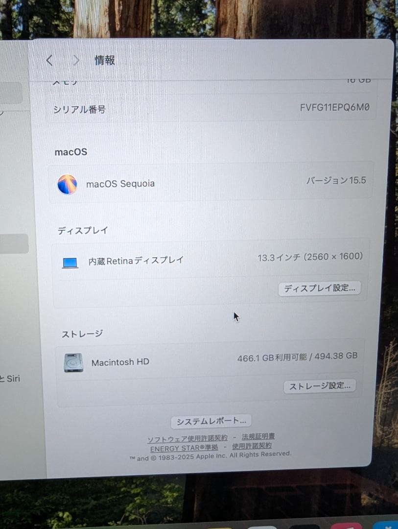 MacBook Air (M1, 2020) 13.3インチ