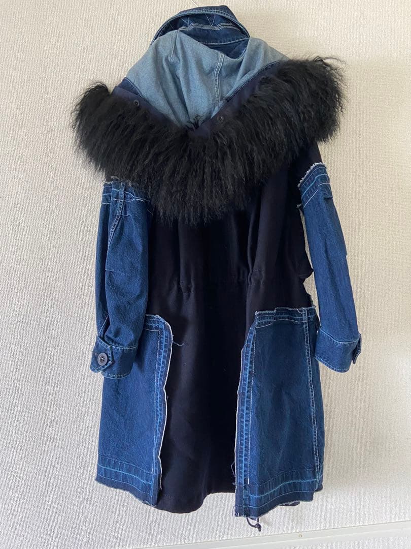 sacai デニム ドッキング コート アウター本日発送