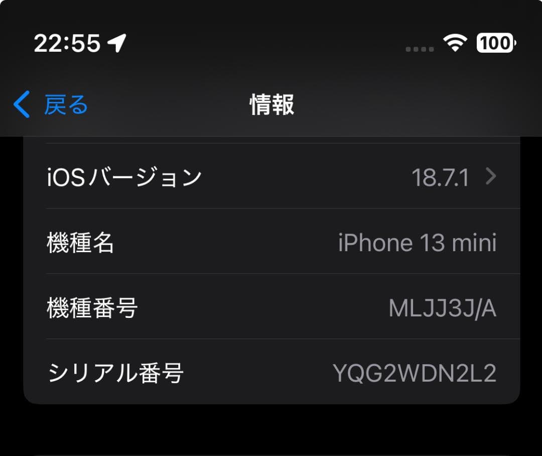 iPhone13 mini 256GBミッドナイト 本体 純正ケース付