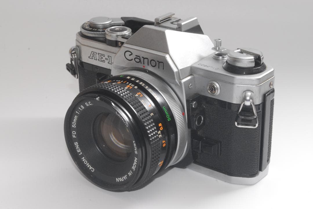 [美品] Canon AE-1 一眼レフ 50mm f1.8 s.c　鳴き無し