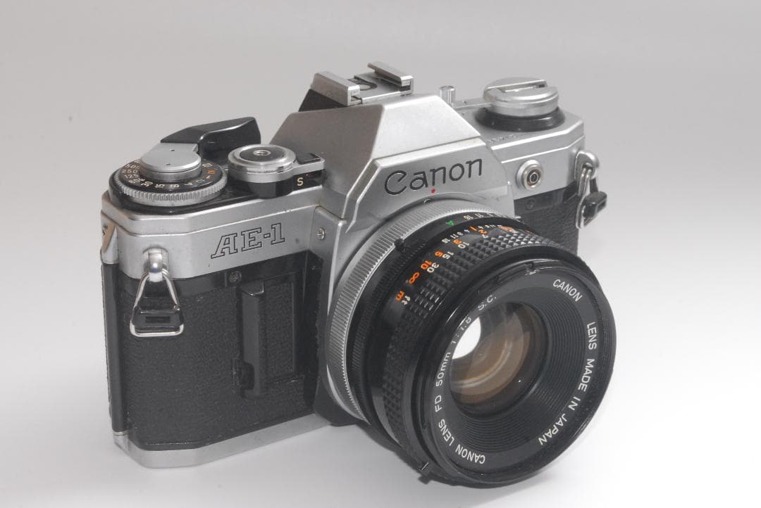 [美品] Canon AE-1 一眼レフ 50mm f1.8 s.c　鳴き無し