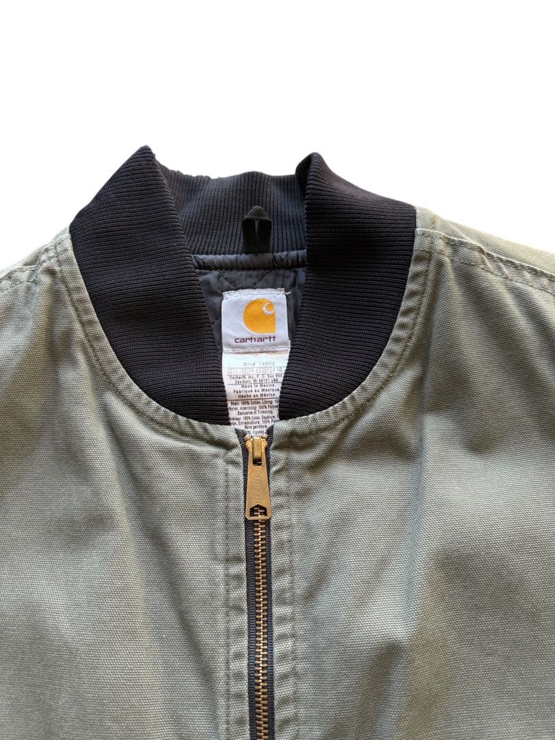 カーハート Carhartt ダックベスト！オリーブグリーン 2XL