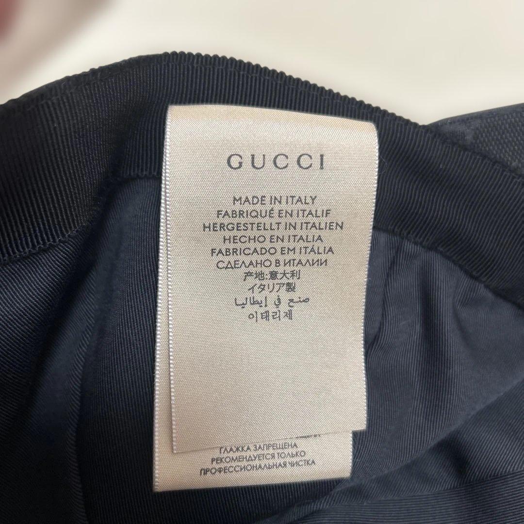 Gucci ブラック GGパターン キャップ サイズL